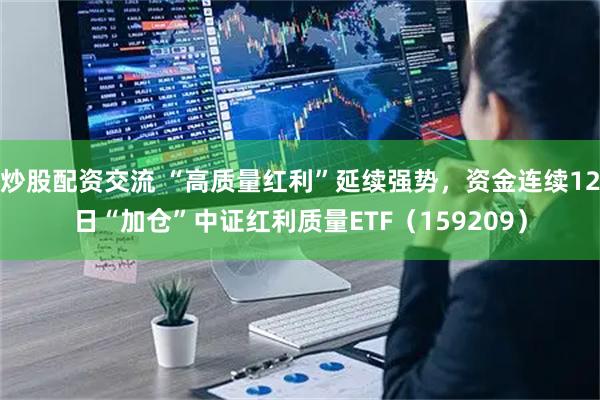 炒股配资交流 “高质量红利”延续强势，资金连续12日“加仓”中证红利质量ETF（159209）